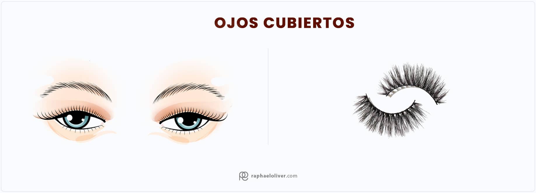 pestañas postizas para ojos cubiertos